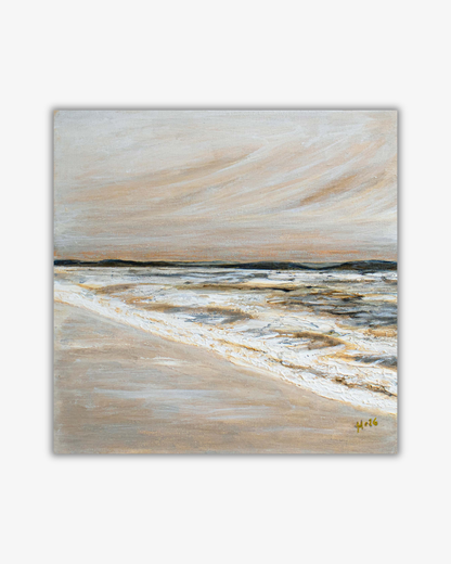 Lærred Print "Whispers of Runn" - Neutral Abstrakt Kunst