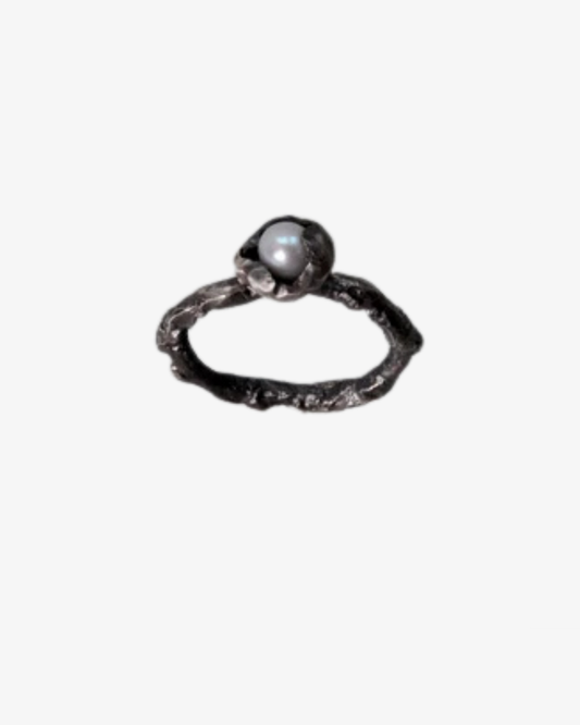 Seaside pearl ring i sølv - Mellem