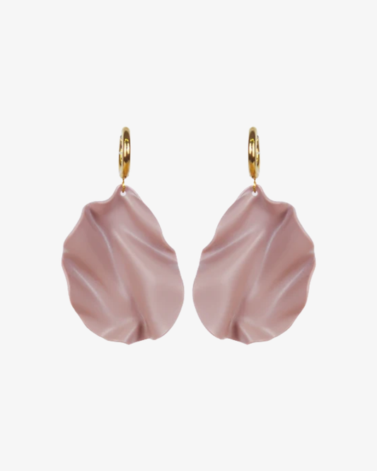 Satin Revived Earrings - Dusty pink