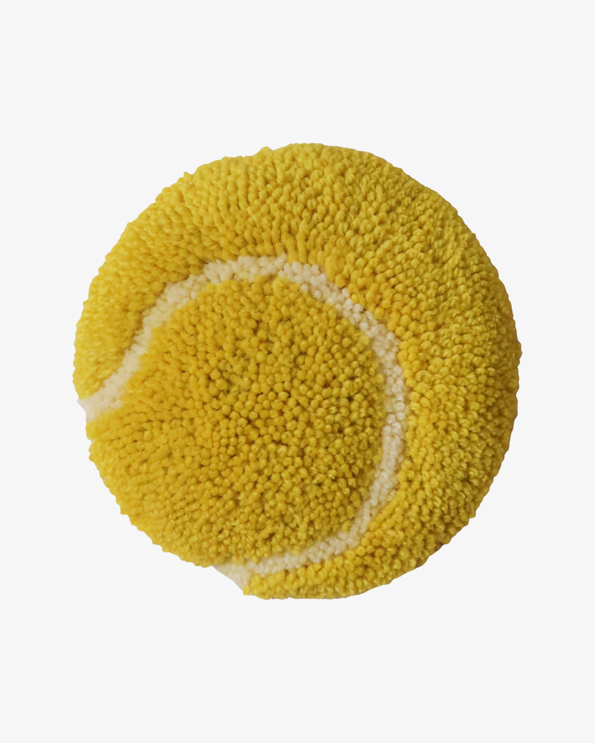 Tufted Tennis Ball – Håndlavet Uld Vægkunst
