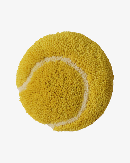 Tufted Tennis Ball – Håndlavet Uld Vægkunst