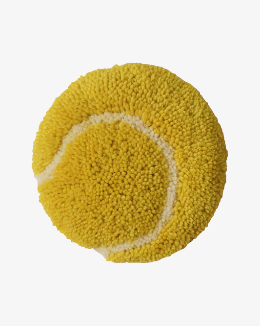 Tufted Tennis Ball – Handmade Wool Wall Art
