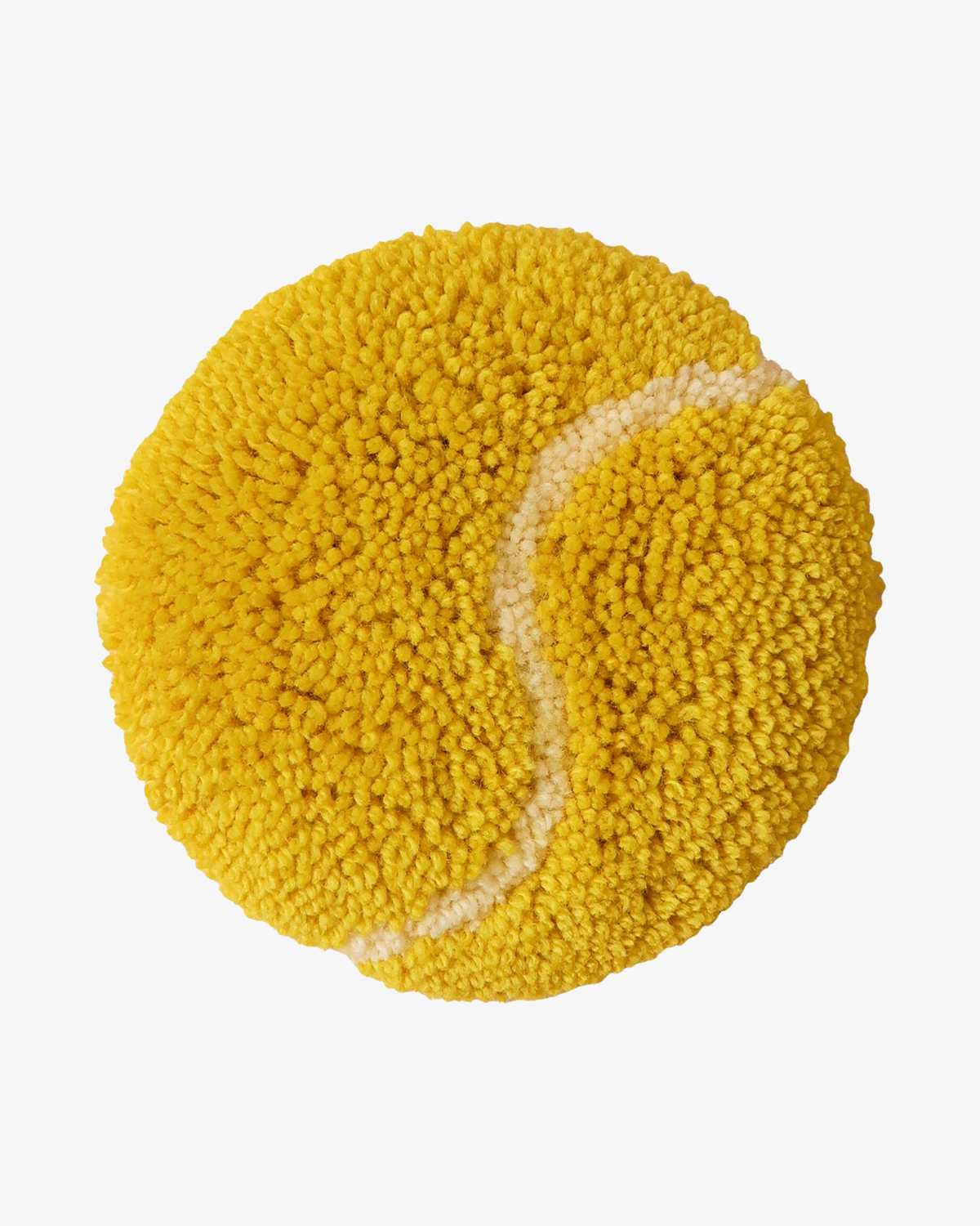 Tufted Tennis Ball (No. 3) – Håndlavet uld Vægkunst