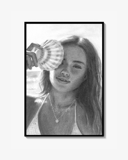 Beach girl - print