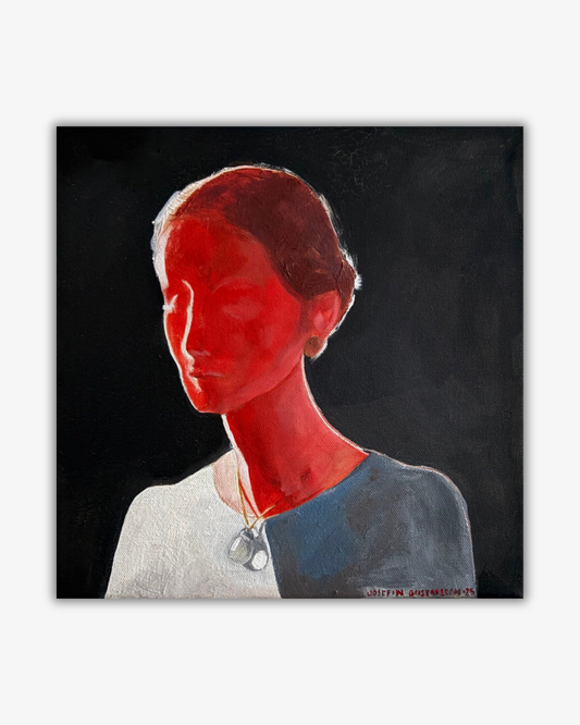 Woman with Stone II - Original maleri