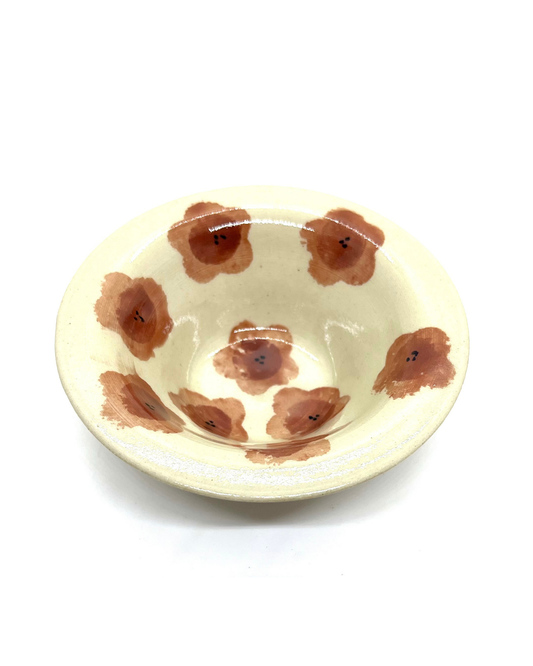 Keramik skål - Brown flowers