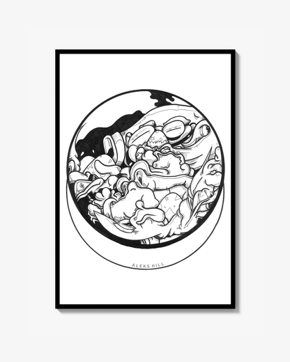'Three' - Print