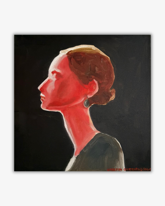 Woman with Stone III - Original Maleri
