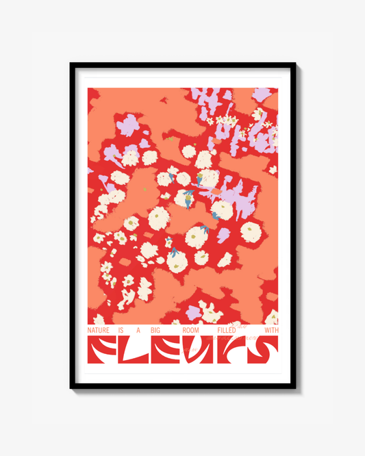 Fleurs (Red) - Poster