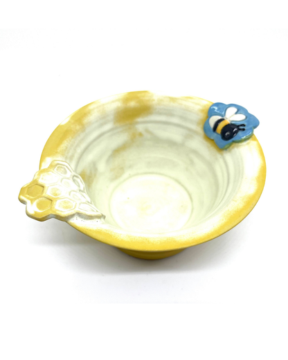Ceramic bowl - bee and honey