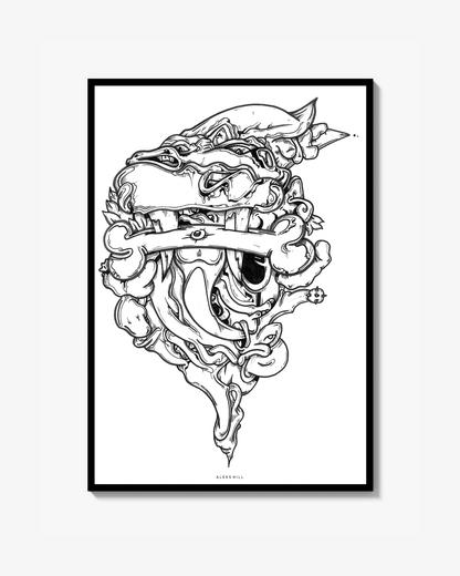 'Bone 2 Pick'- Print
