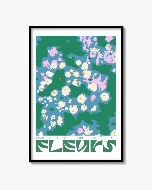 Fleurs (Green) - Poster
