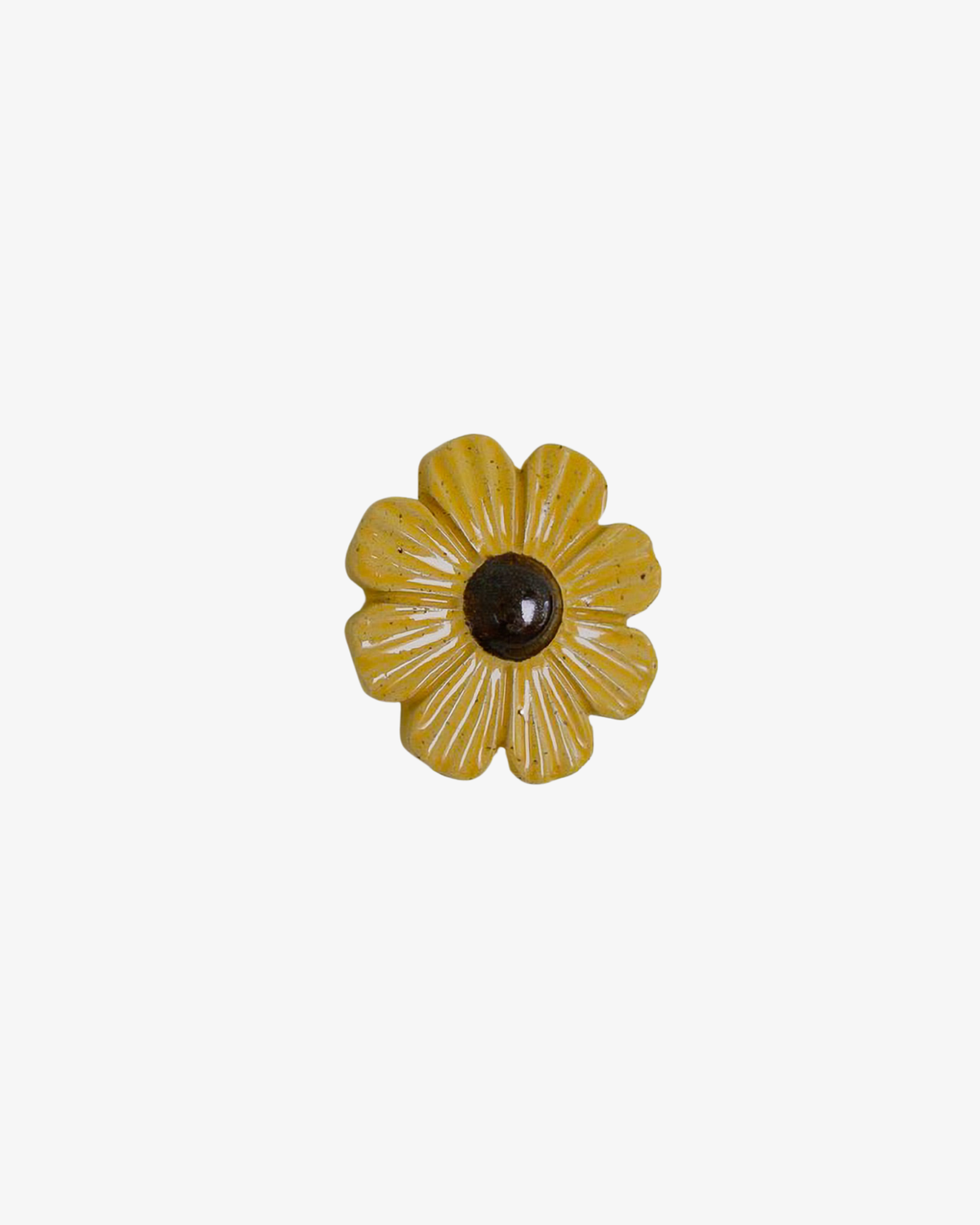Ceramic Flower Wall Art - Carved Sunflower