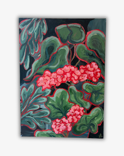 Röda Pelargonier - Original