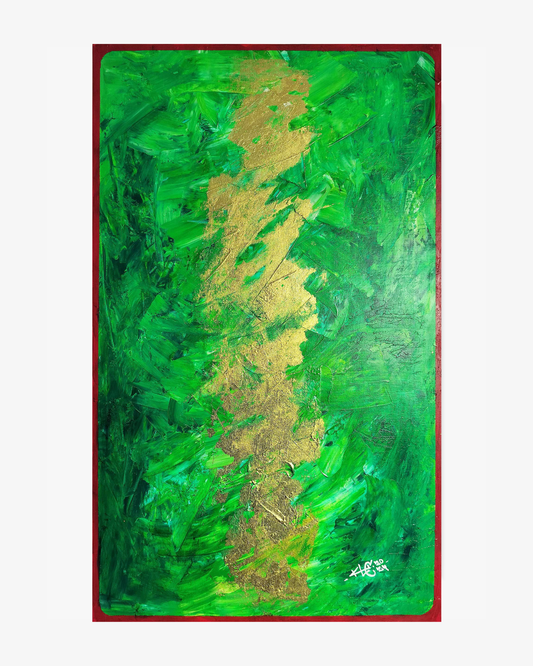 Golden Green Emerald No.240624 Original