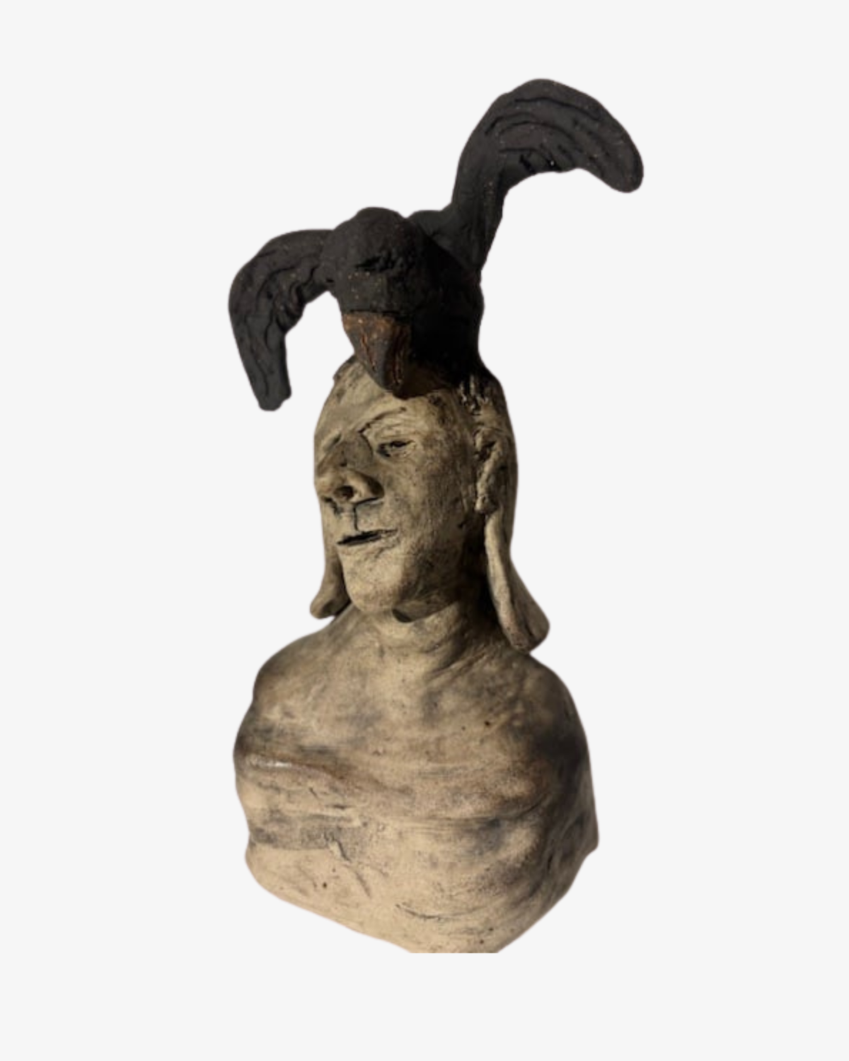 Woman with bird 1. Sculpture