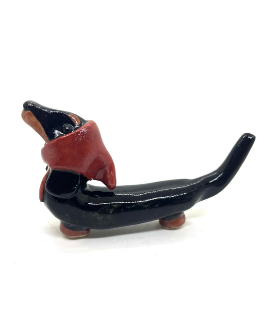 Keramik Smør Gravhund - little red riding hood