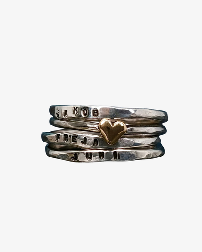 NAMNRING - 2MM SILVER RING