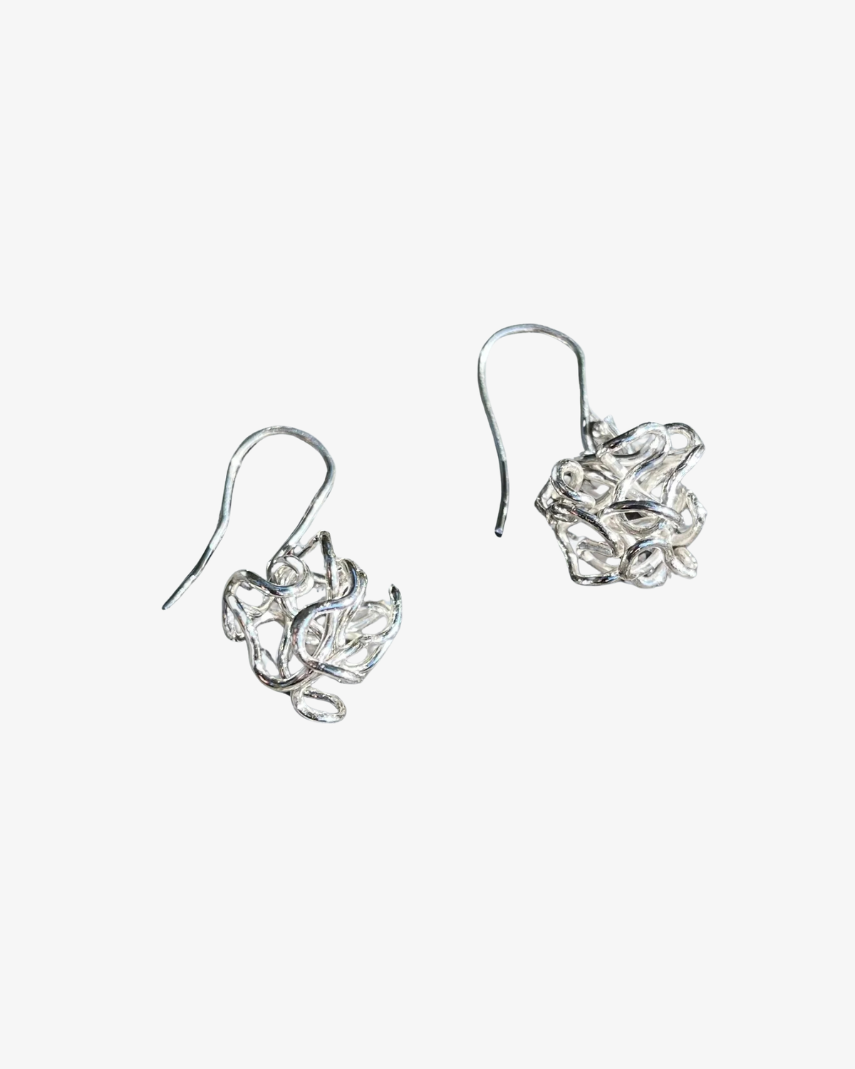 Handmade Silver Earrings Tangle (small)