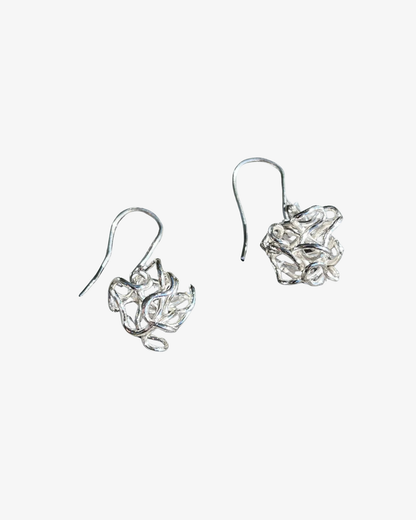 Handmade Silver Earrings Tangle (small)