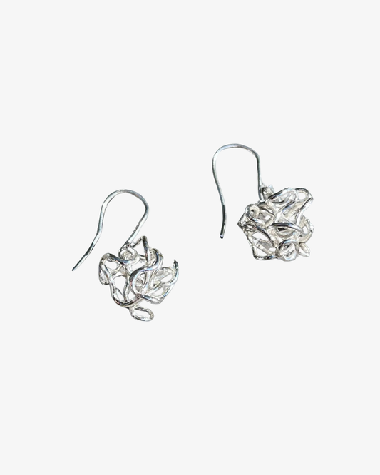 Handmade Silver Earrings Tangle (small)