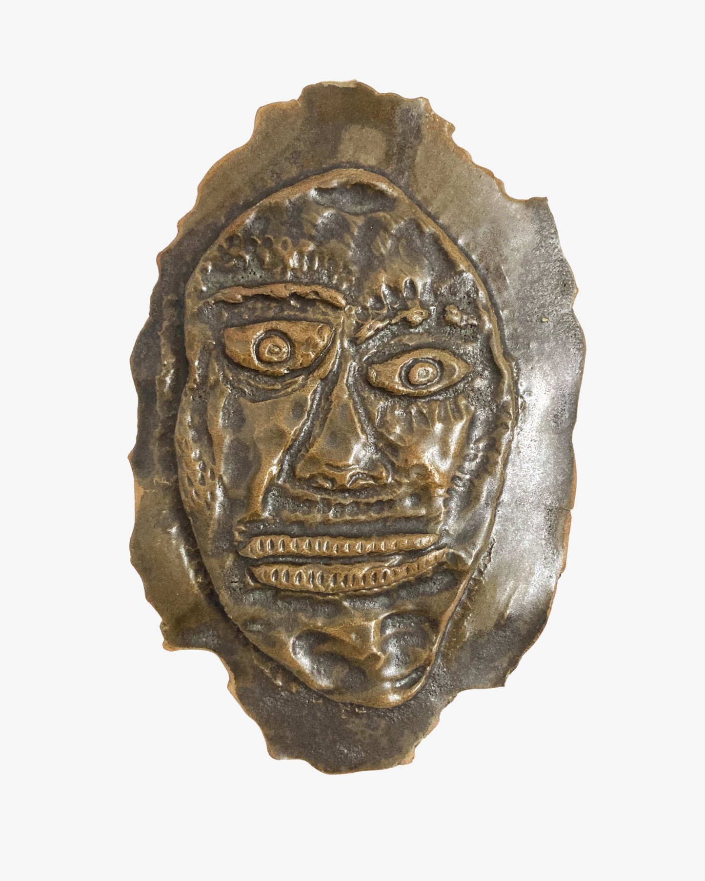 Original ceramic wall sculpture: 'The all-knowing 1'
