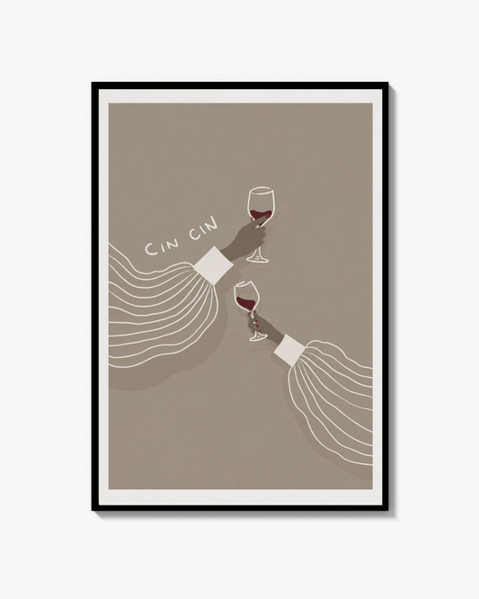 Cin cin: red wine Poster