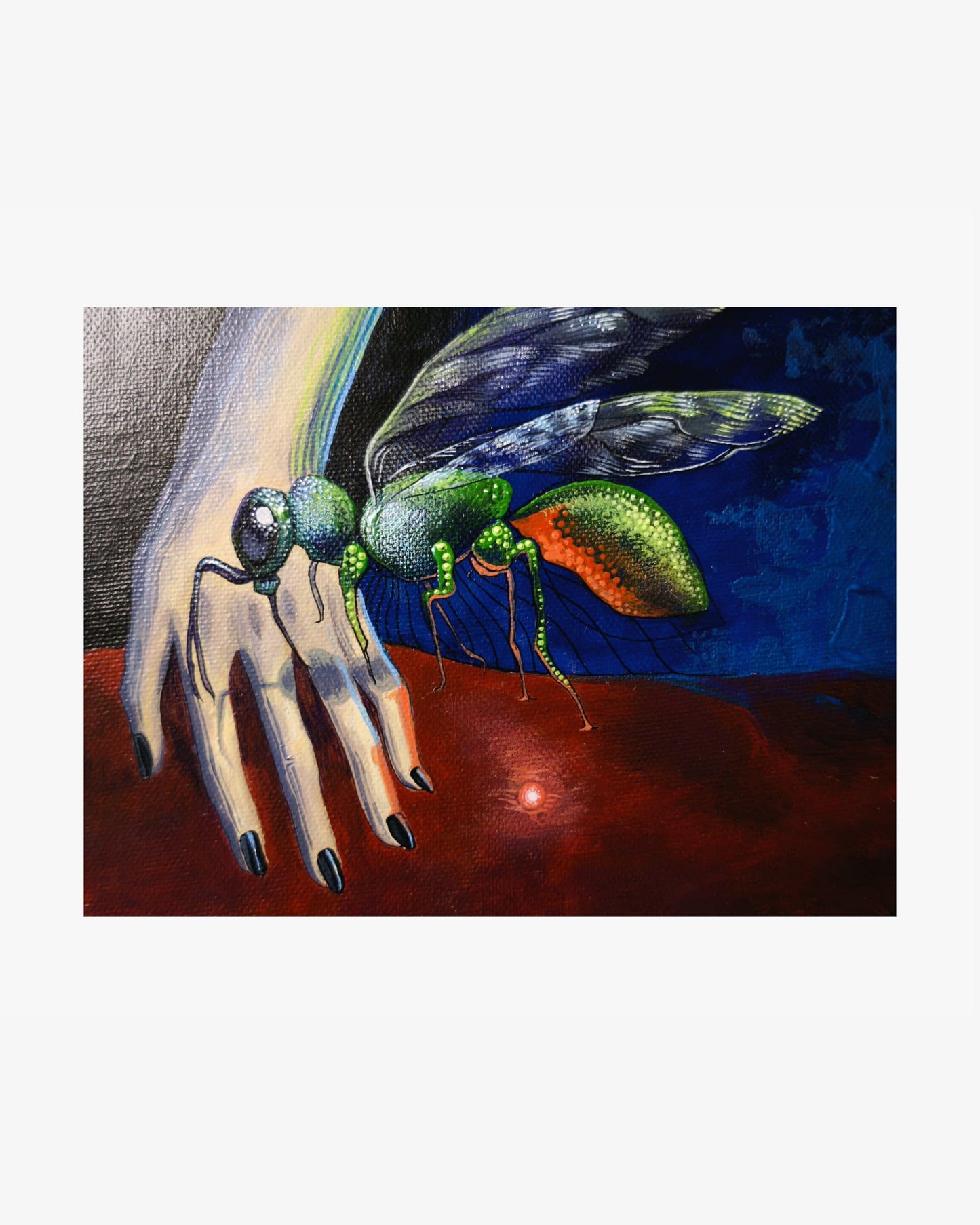 Message of the magic bee - Acrylic painting - Original artwork