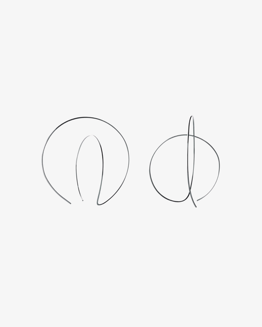Big three-dimensional hoop earrings