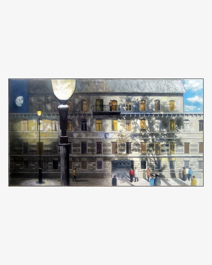 Facade by Night and Day, original painting