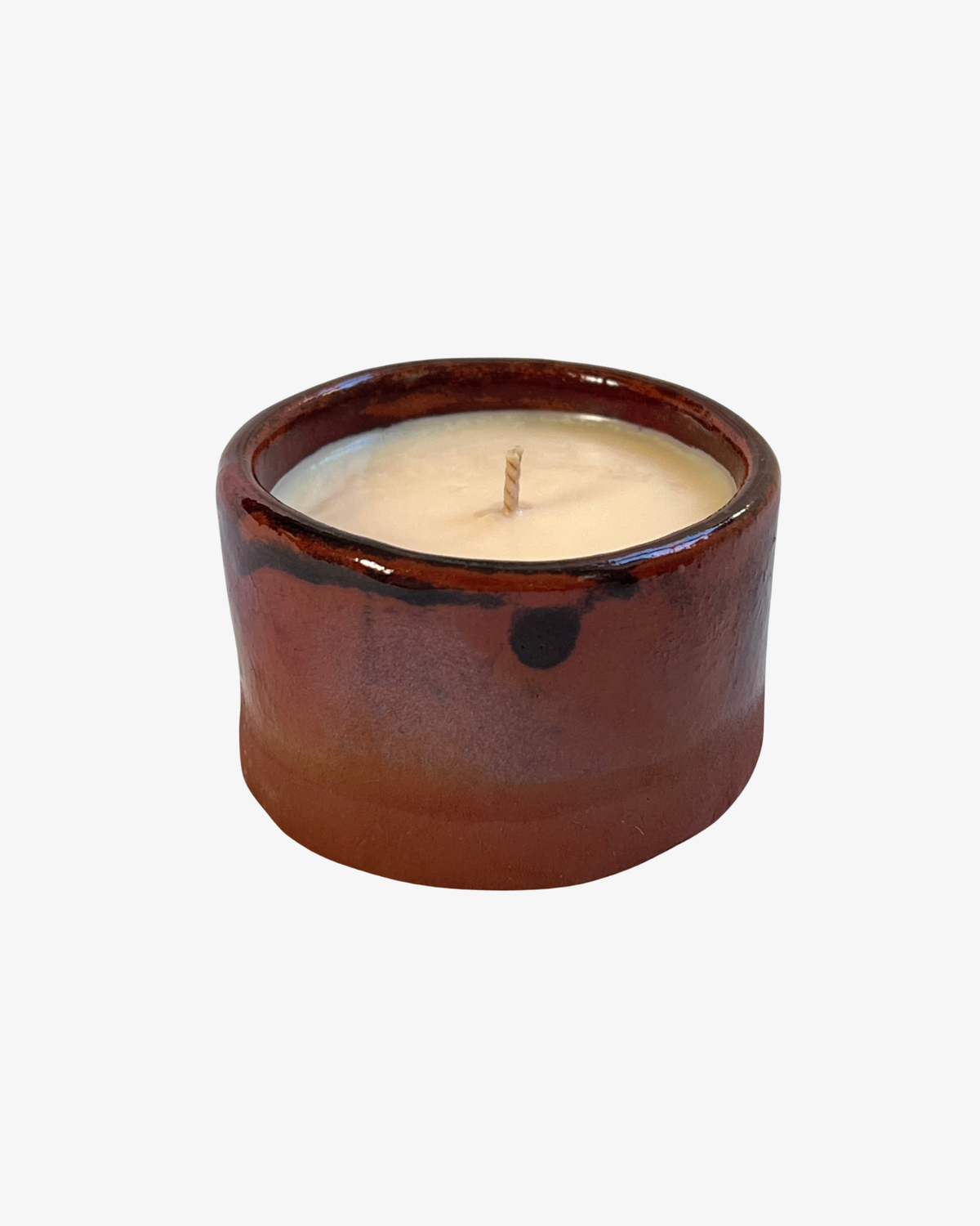 Saffron & Cinnamon Scented Candle in Handmade Terracotta Cup