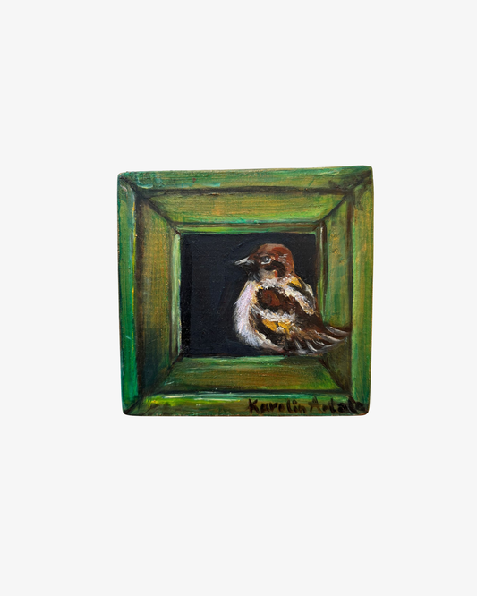 Little Bird - Original Trompe-l'oeil Oliemaleri