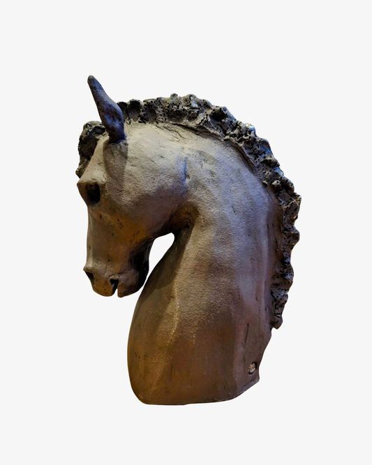 Horse head sculpture, unique and handmade