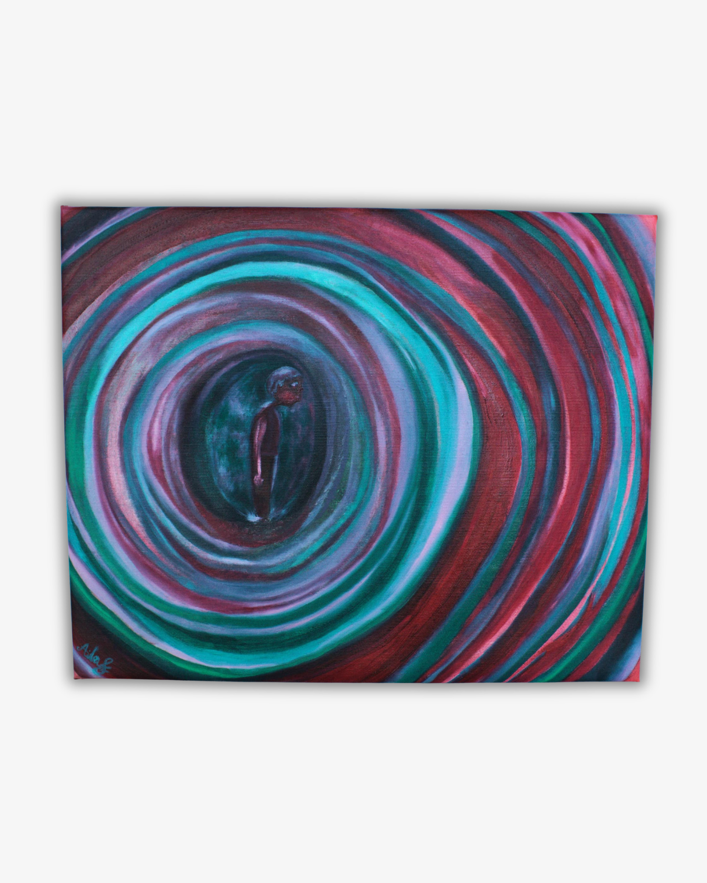 Original oil and acrylics painting: Stuck places are portals