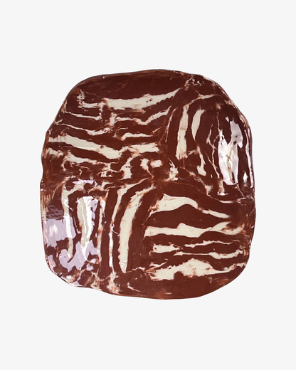 Håndlavet Nerikomi Keramik Serveringsfad, 16 cm