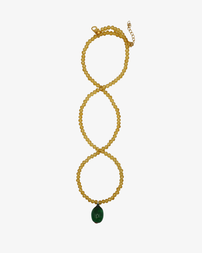 Olive & Golden Beads Necklace