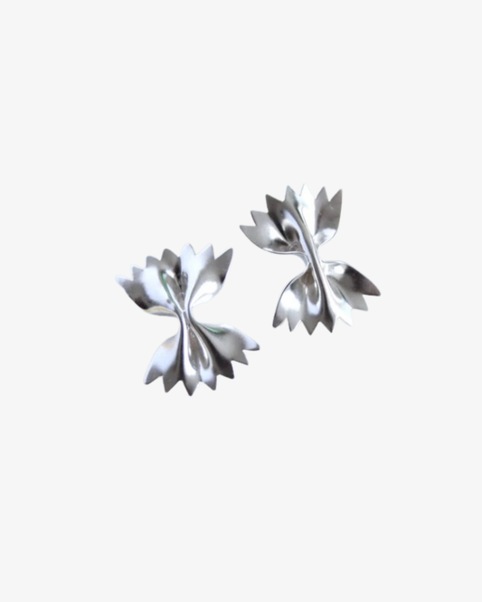 Farfalle, silver earrings
