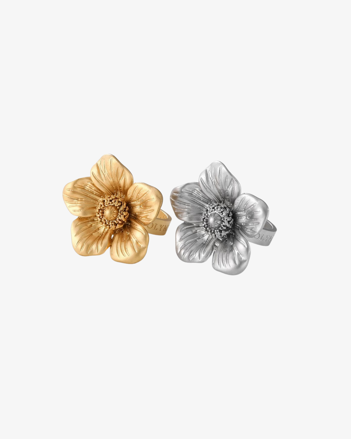 Steel Poppy Ring