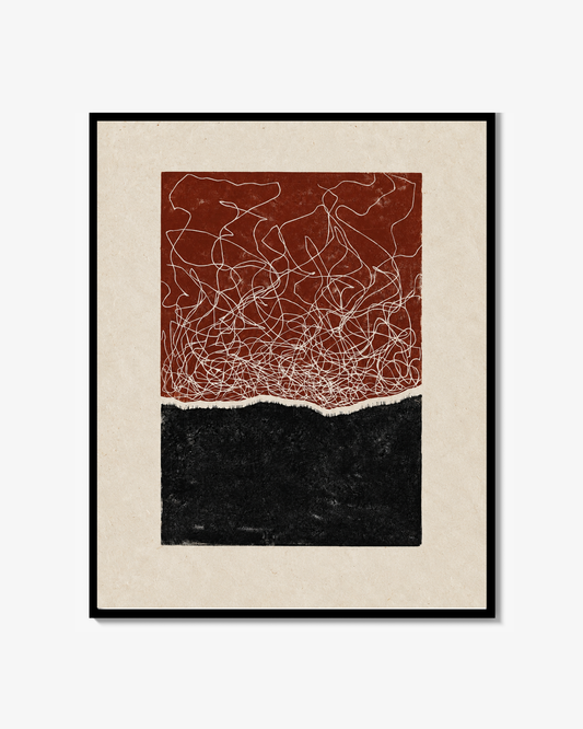 "Voices in My Head" - Linocut print