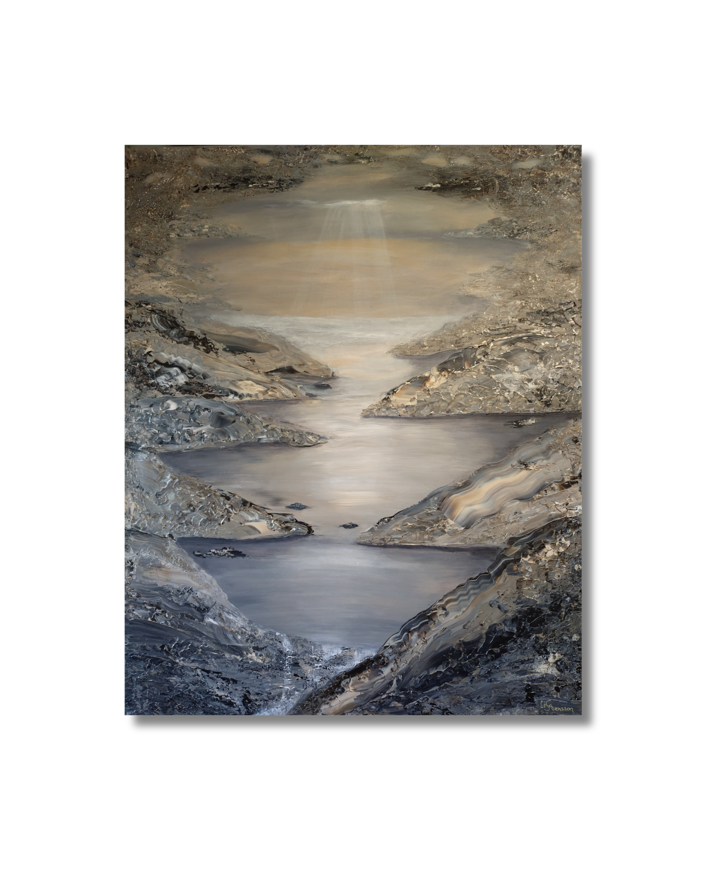 Original maleri "West coast cliffs"