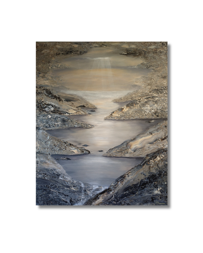 Original maleri "West coast cliffs"