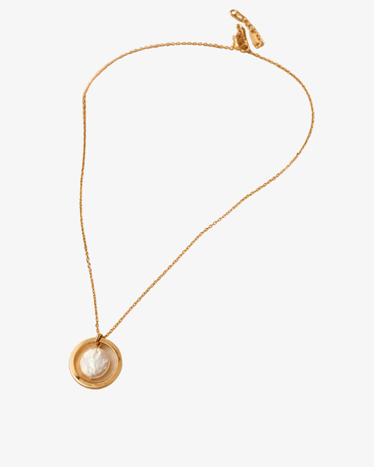 Luna Pearl Necklace – Guld & Ferskvandsperle