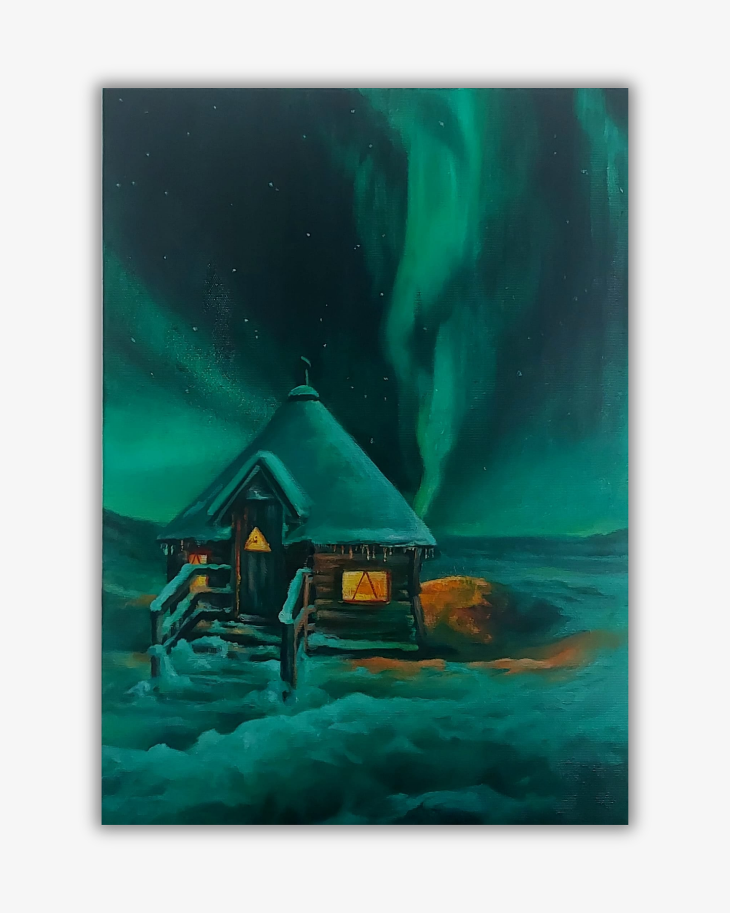 Original painting "Tana nel verde"