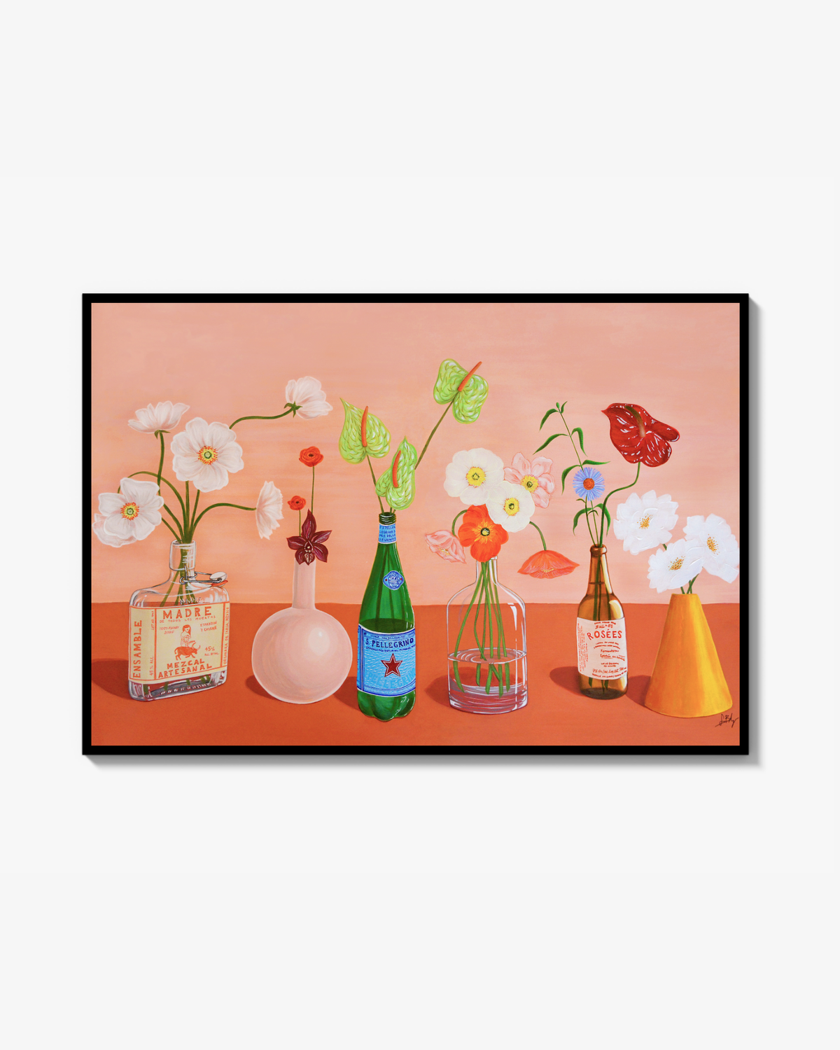 FLEURS ROSES - Poster