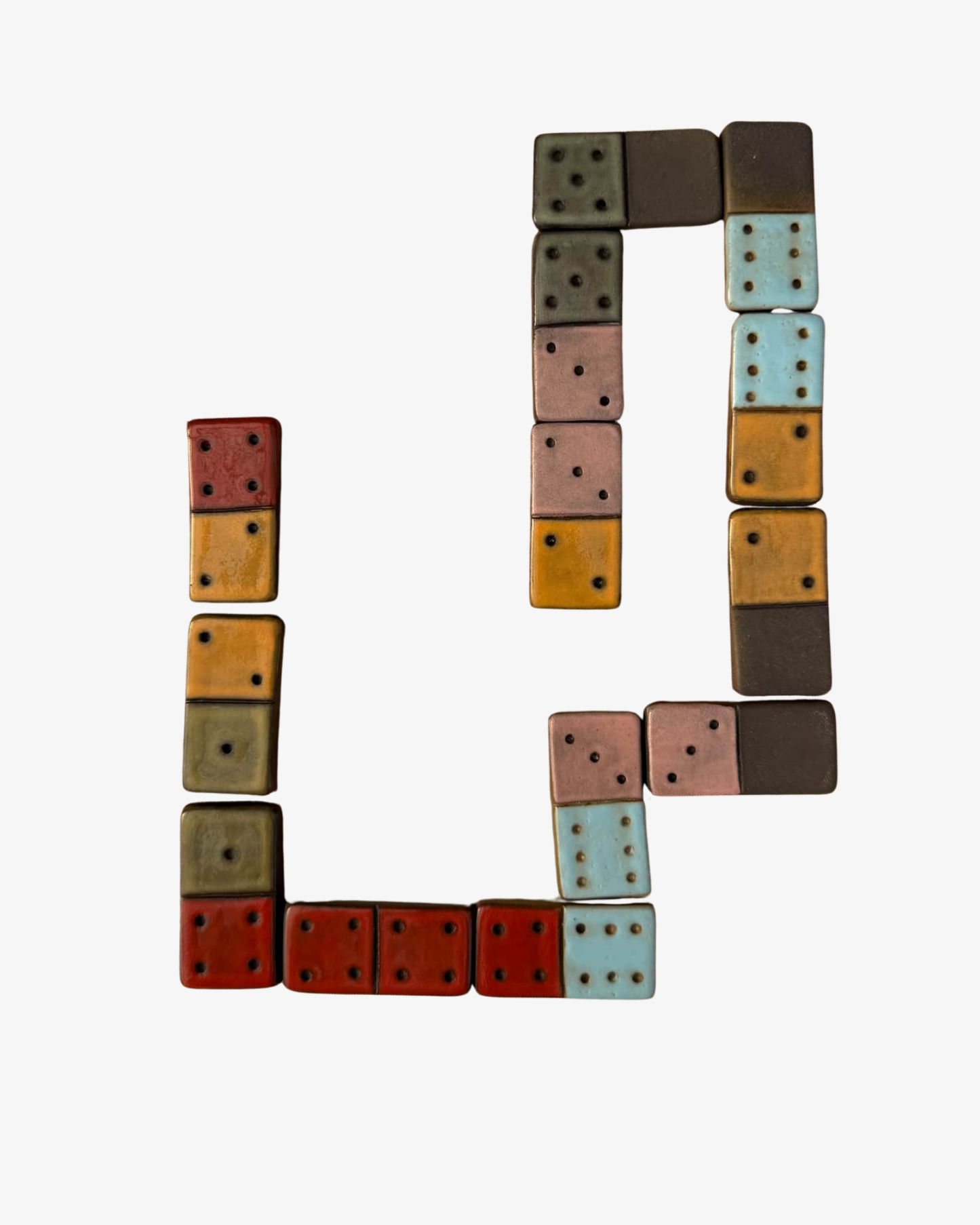 Handmade Domino dancin’ - ceramic board game