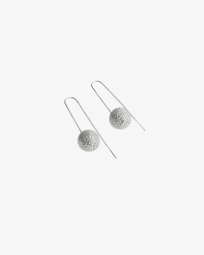 Silver Sphere Earrings