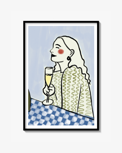 Bubbles (blue) - Poster