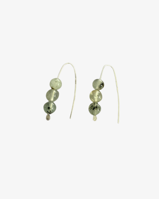 Earrings prehnite