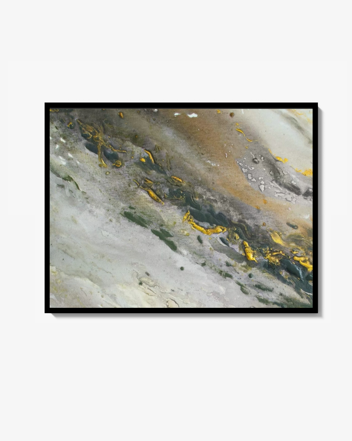 Marble Wave Gray – Lærredsbillede