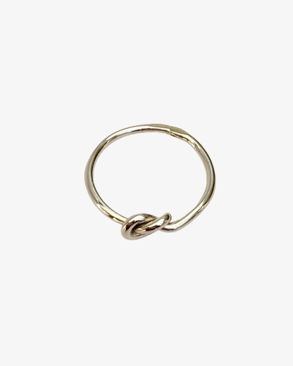 Silver ring large knot